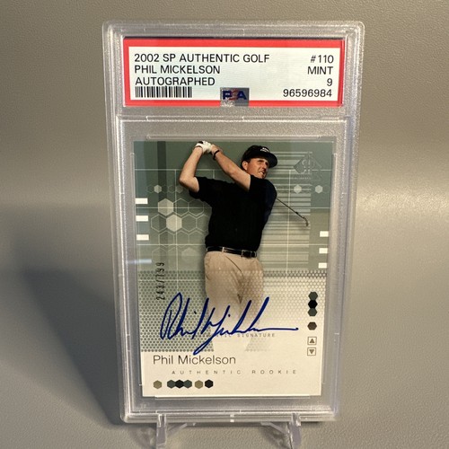 2002 SP Authentic - Phil Mickelson - Rookie RC - Autograph - Auto - PSA 9 - /799