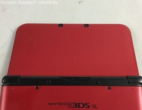 2011 Nintendo Red 3DS XL Game Console SPR-001(USA) (Powers On/Factory Reset)