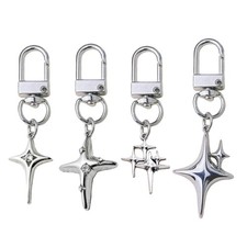 Crystal Star Pendant Keychain Sweet Cool Backpack Pendant Car Keyring Handbag