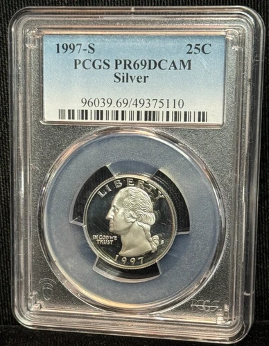 PCGS PR 69 DCAM - 1997 S Washington Quarter 25C Silver Coin  - 110