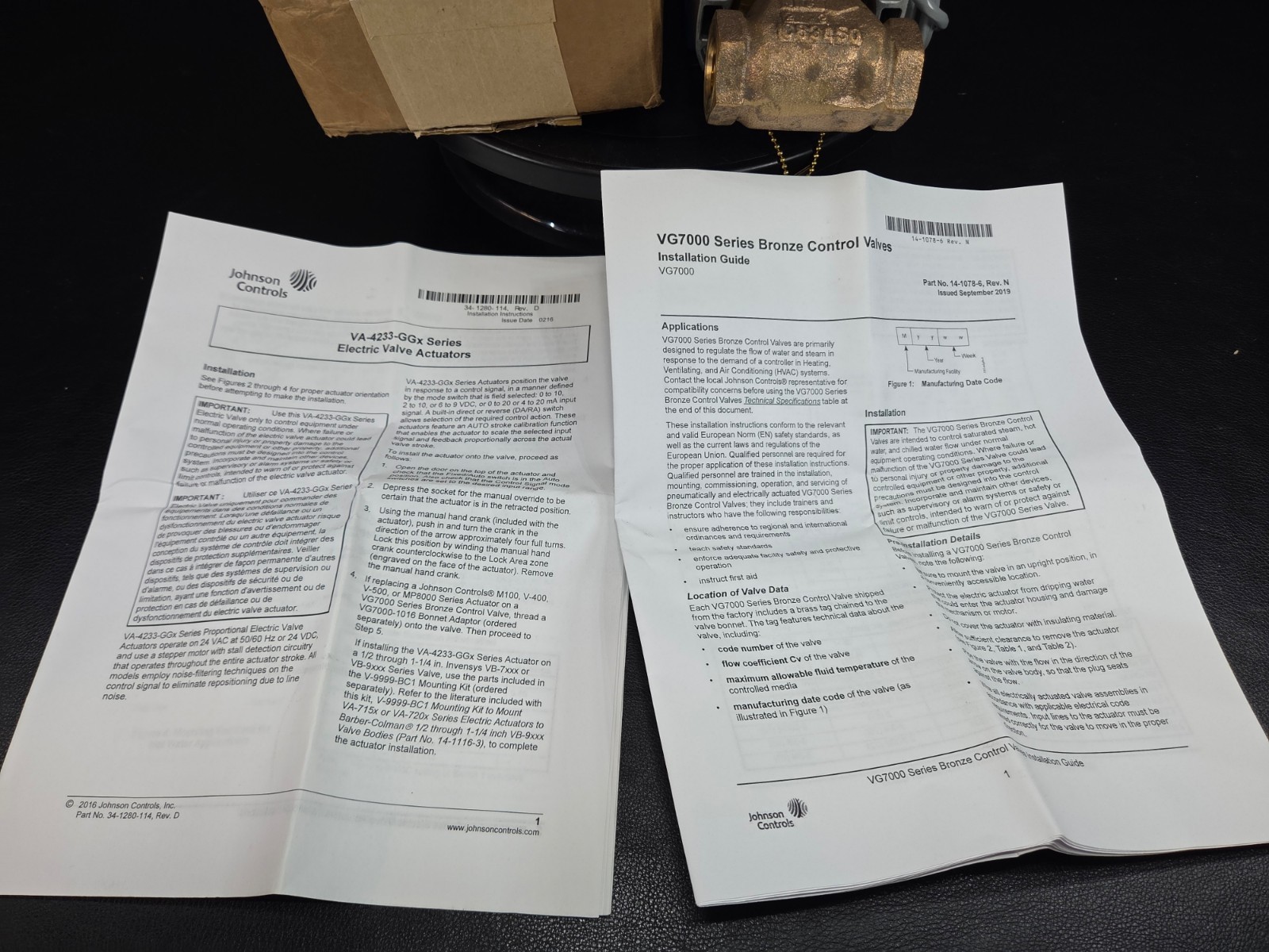JOHNSON CONTROLS VA-4233-GGA-2 / VA4233GGA2 (NEW IN BOX) FAST SHIP!💨✅