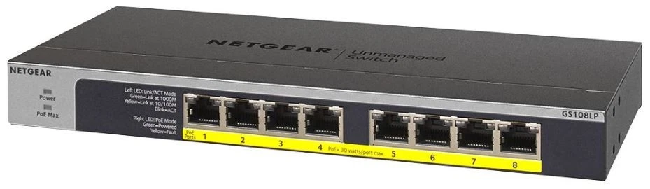 NETGEAR - Suis Desktop 8 Port Gigabit Ethernet PoE+ Tidak Terurus, 60W - Image 3 of 3