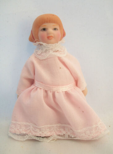 Porcelain Doll Victorian Girl dollhouse miniature  1" scale  1pc O6816 01819 - Foto 1 di 1