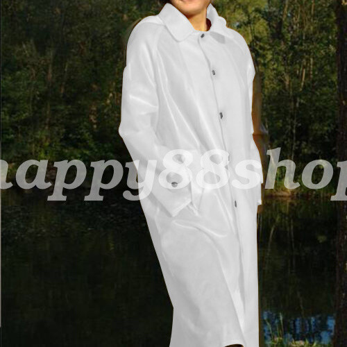Latex 100 % Gummi langer Mantel Windbreaker Outwear neuer Stil bunt 0,4 mm S-XXL - Bild 12 von 18