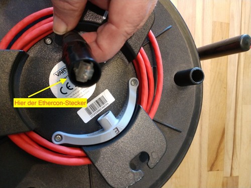 Ethercon Halter, für Cat6 / Cat5 /7 Kabeltrommel, Neutrik, Dante, AES50, DMX - Bild 2 von 4