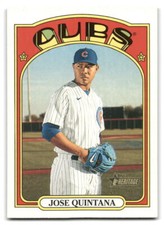 Jose Quintana 2021 Topps Heritage Baseball #196 Chicago Cubs