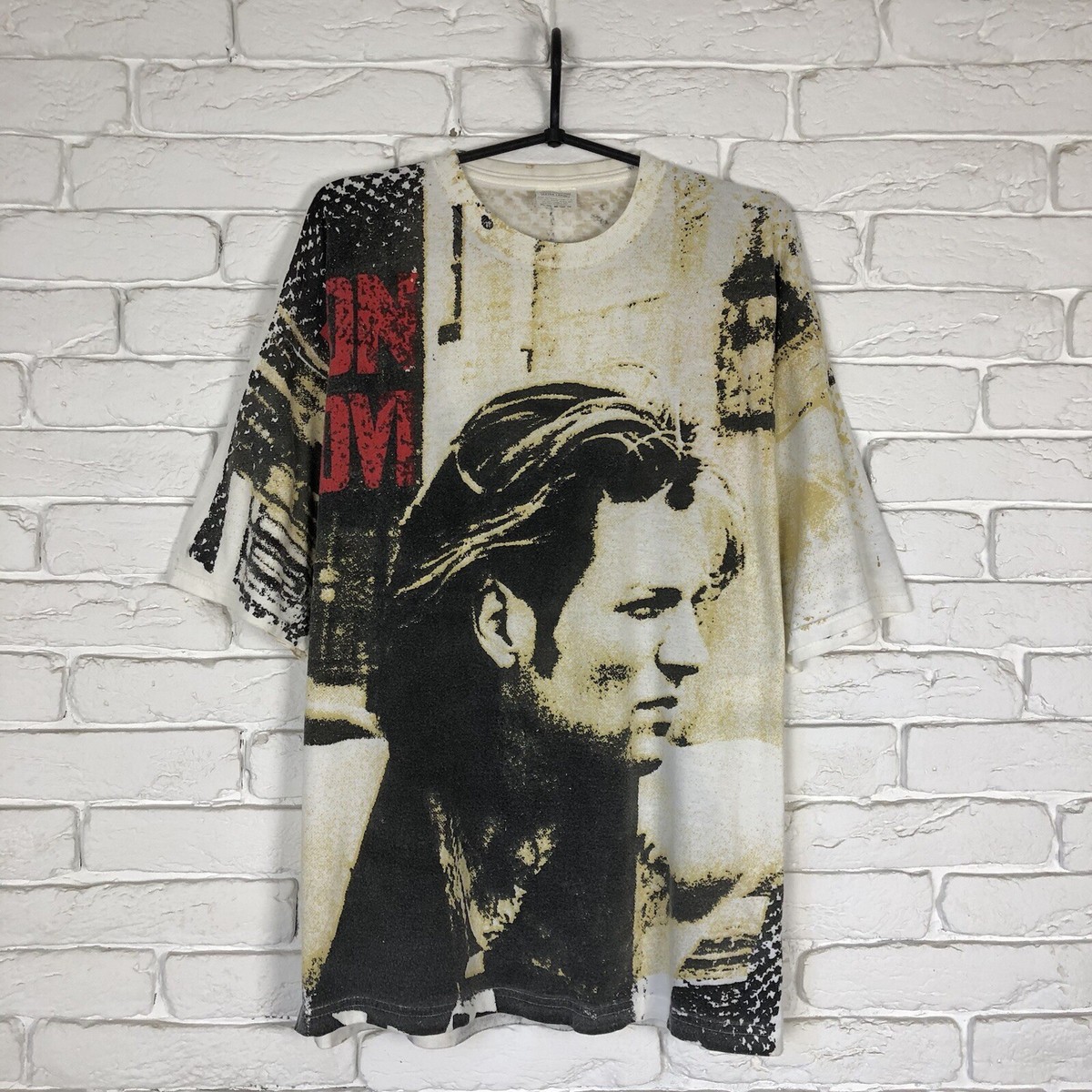 Bon Jovi 90's All Over Print OAP vintage tee t shirt Size XL men's