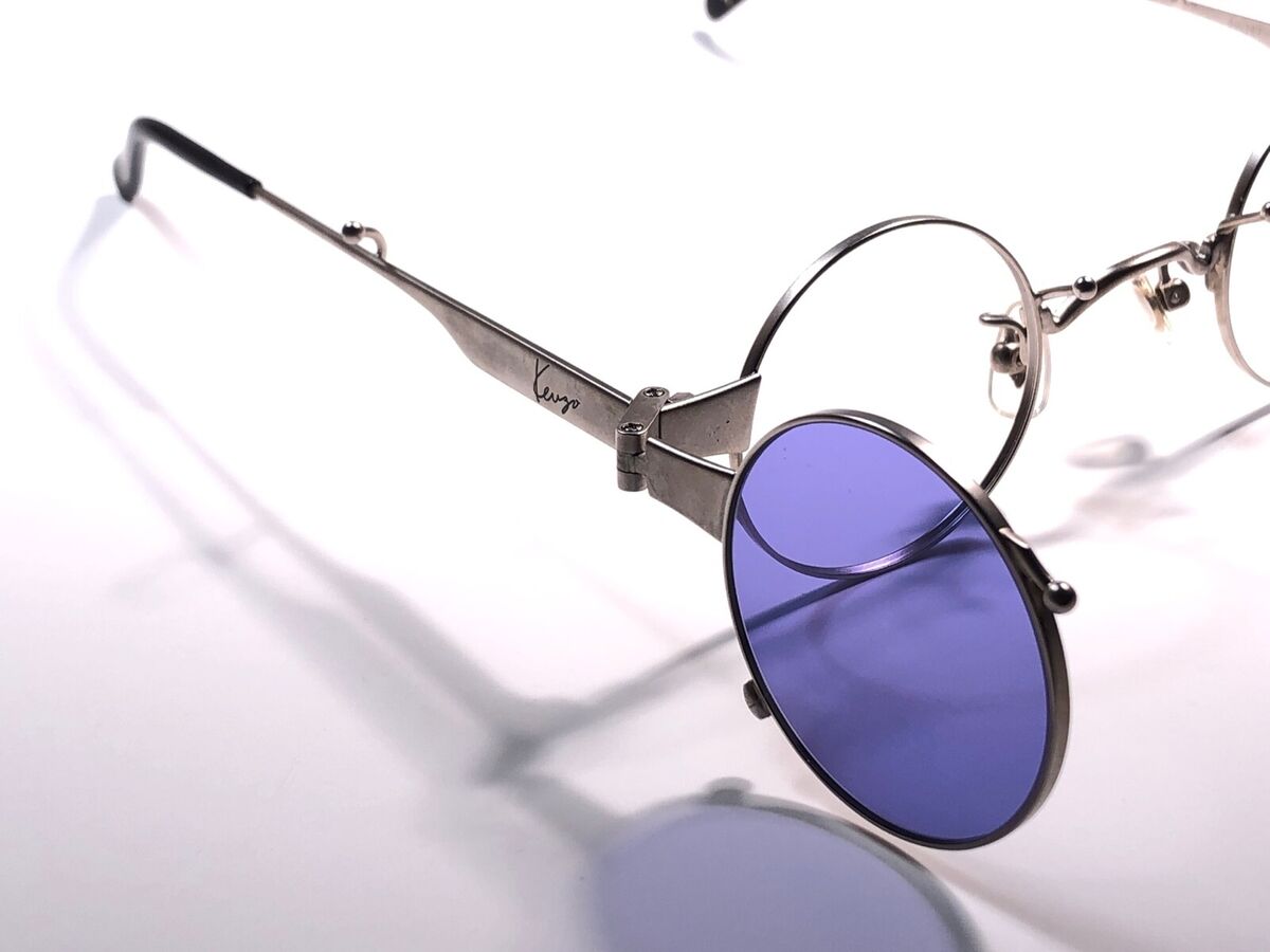 VINTAGE RARE KENZO KE2876 ROUND HINGED FOLDABLE SUNGLASSES VINTAGE RARE KENZO KE2876 ROUND HINGED FOLDABLE SUNGLASSES