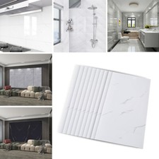 10X 3D Marbled Effect Panels Wall Sticker PVC Self Adhesive Mural Home Deco 60cm