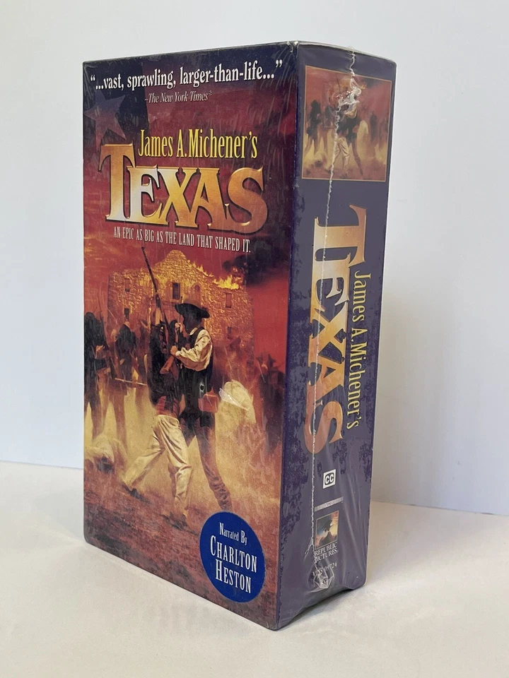 James A. Michener's Texas VHS 2 Tape Set New Sealed 1994 - Image 3 of 4