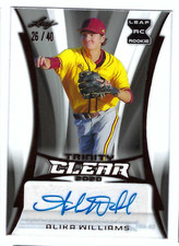 ALIKA WILLIAMS 2020 LEAF TRINITY BASEBALL CLEAR ACETATE ROOKIE AUTO /40