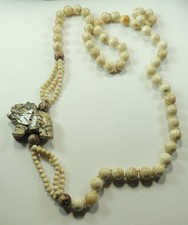 Statement Jasper Bead Necklace Jasper Elephant Handmade Jewelry
