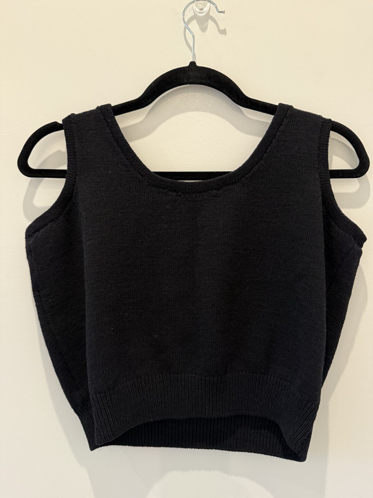 VINTAGE 90s St. John Basic Cotton Blend Black Wom… - image 3