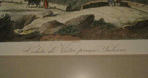 Zwei antike Farbstiche Italiens gerahmte und mattierte Kunstdrucke 17x21 Zoll - Bild 6 von 8