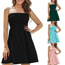 Summer Bandeau Size Boobtube Sheering Women Strapless Dress Ladies Top