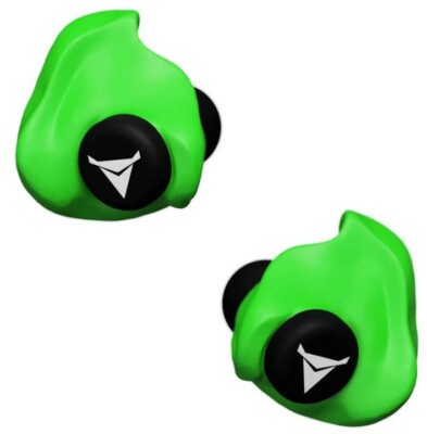 Decibullz Custom Molded Earplugs Highest 31dB NRR Hearing Protection GREEN
