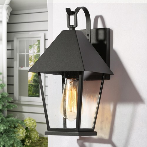 14” Large Outdoor Wall Light Fixture Farmhouse Black Porch Lights