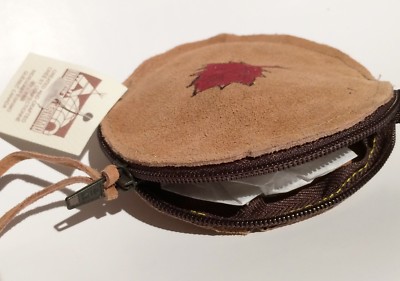 Porte Monnaie Homme Zippé Ref 132 Tan Porte Monnaie AMERINDIEN HURON 5 Nations Color Tan Canada Porte Monnaie Homme Cuir