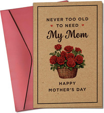 Mothers Day Cards for Mom from Daughter, Son - Mother'S Day Card for Mom - Happy