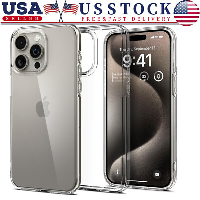 For iPhone 17 16 15 12 11 Pro Max Mini Soft Silicone Clear Cover Shockproof Case