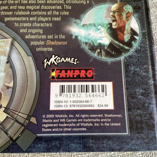 RPG Book SHADOWRUN Rulebook 4th edition Rules Rule Fanpro RPG 26000 - Picture 16 of 16