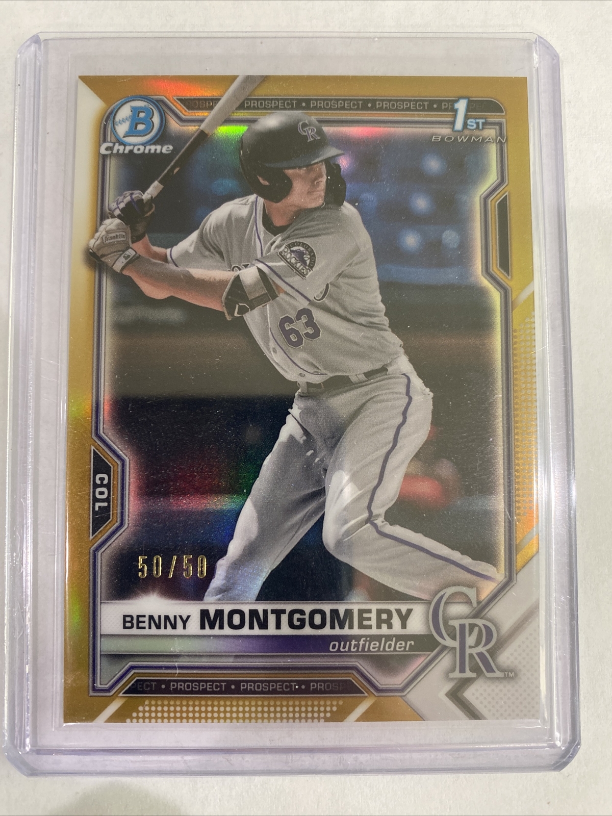 2021 Bowman Chrome Benny Montgomery Gold Refractor 50/50