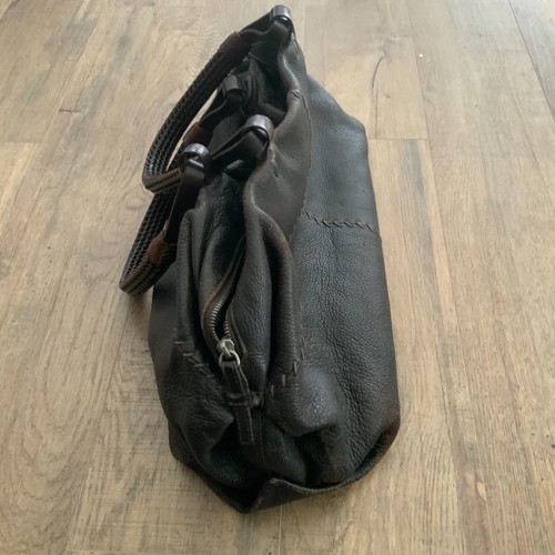 BORSA A MANO GEORGIO ARMANI IN PELLE MARRONE con DUE MANICI - MISURA GRANDE - MADE IN ITALY - Foto 3 di 14