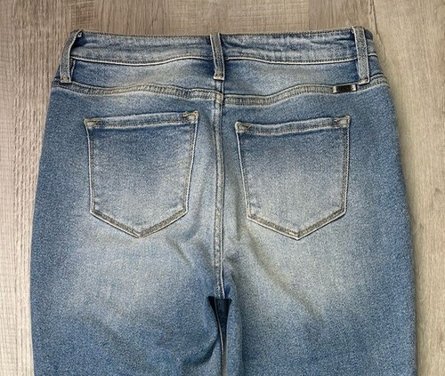 Kancan Jeans Estilo Distressed Faded Denim Button Up Women 7/27 (Actual 28X28) - Picture 6 of 20