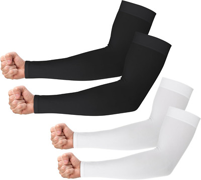 2 Paar Armstulpen Unisex Arm Sleeve Gaming Atmungsaktiv Anti-Uv Arm Warmers Komp