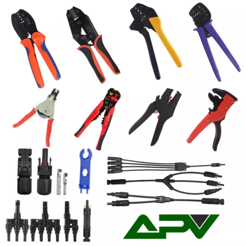 Solarstecker YT PV Stecker für MC4 Solarkabel Buchse Kupplung Diode Crimpzange