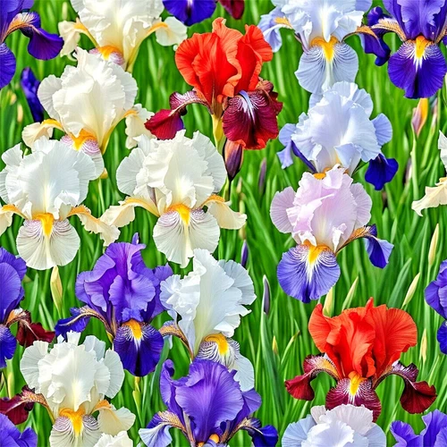 50 Stück Gemischte Farben Iris Blumensamen Topfpflanze Haus Garten Deko Blume - Bild 1 von 16