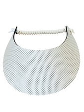 PICKLEBALL MARKETPLACE - Fabric Foam Visor - No Headache -Wht w/ Tiny Black Dots
