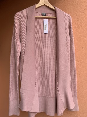 blush color cardigan