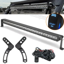 Roof 31" LED Light Bar Mount Brackets Wire Kit For Polaris RZR XP 1000 900 800