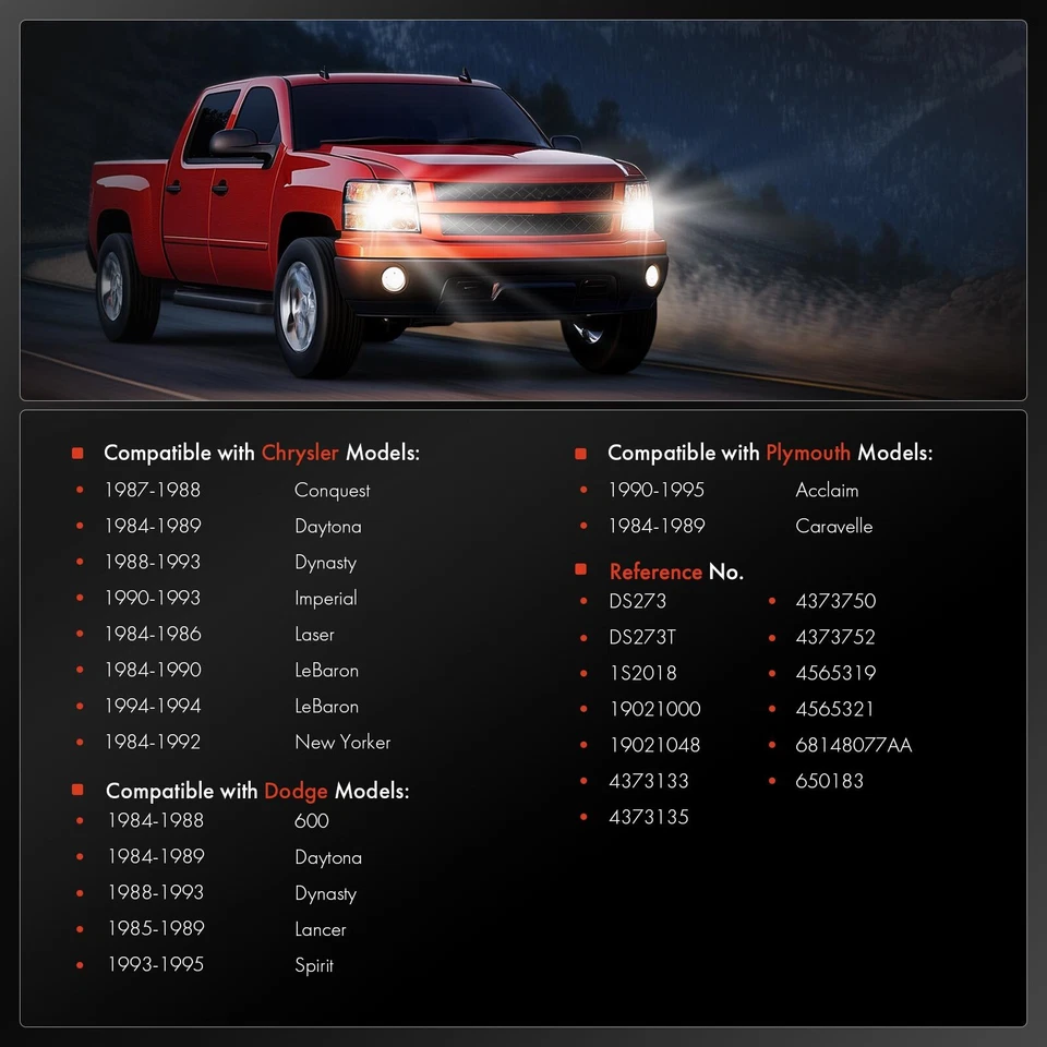 Interruptor de farol para Chrysler Imperial 1990-1993 Dodge 600 1984-1988 Plymouth - Imagem 2 de 4