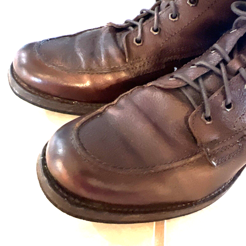 FRYE Mokassinnaht Braun Leder Mittelhohe Spitze Stiefel - Herren 9,5-D Hergestellt in Mexiko - Bild 8 von 24