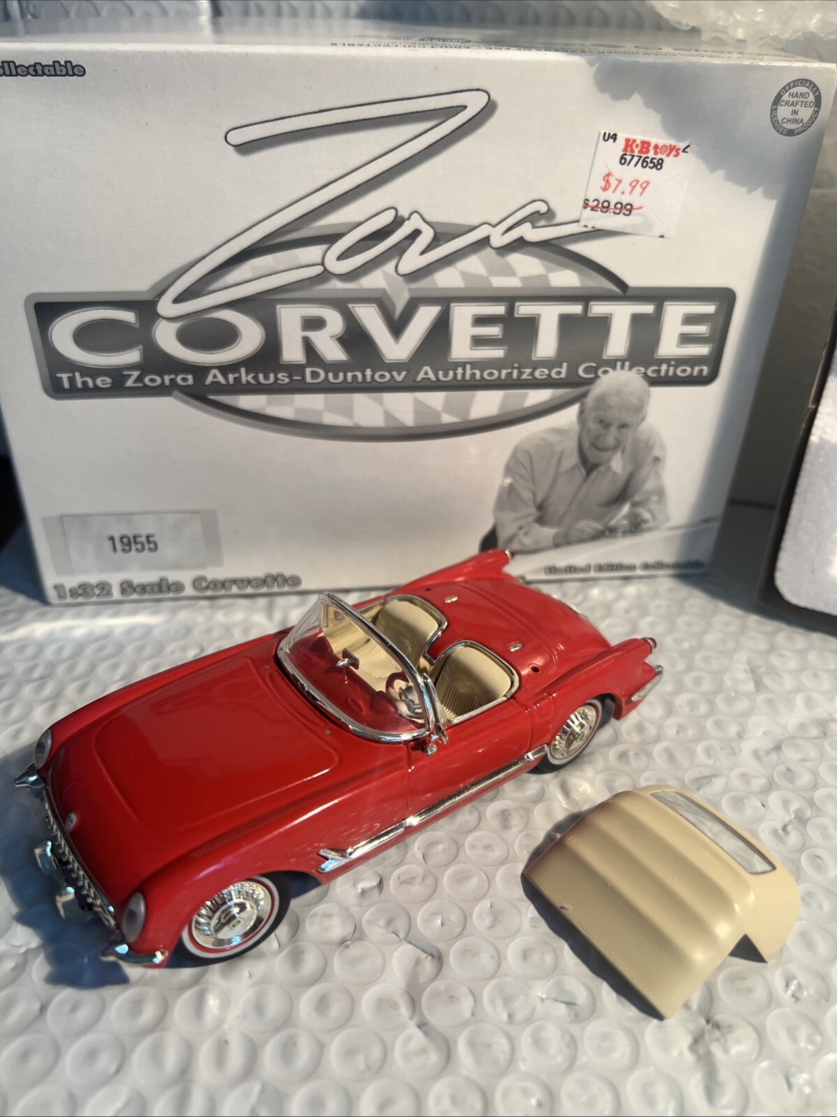 BOXED ZORA ARKUS DUNTOV 1.32 DIECAST, 1955 CHEVROLET CORVETTE