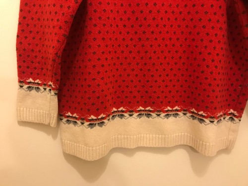 Silvy Italian Women's Vintage Ski Sweater -- Red/Gray/Charcoal - Picture 4 of 15