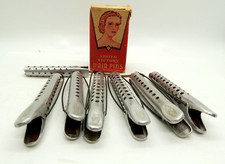 Lot of Vintage Tip Top Aluminum Hair Curlers and Smith Victory Hair Pins in Box
