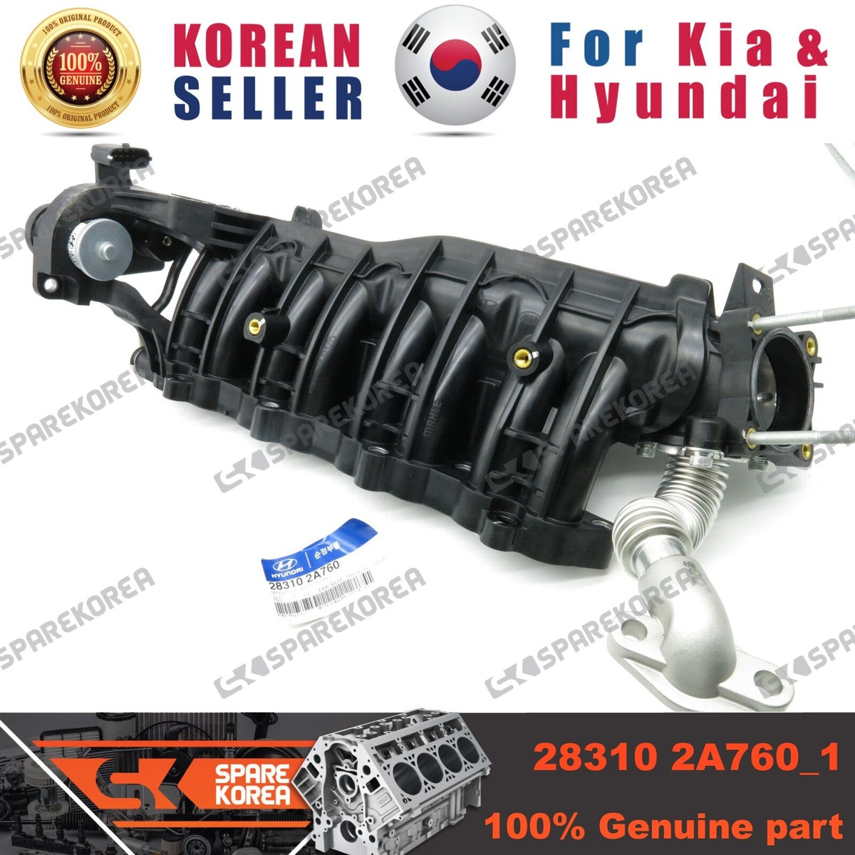 Genuine/OEM 283102A760 MANIFOLD ASSY-INTAKE for Hyundai I30 15 | eBay 