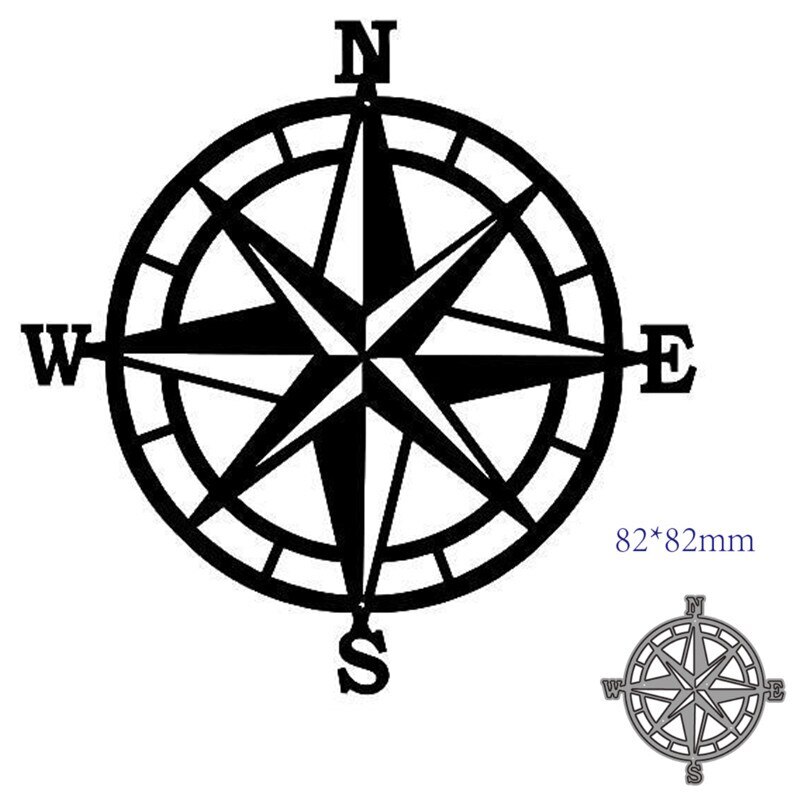 Compass Rose Metal Cutting Dies Cut Mold Decoration Scrapbook Card ...