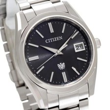 The CITIZEN AQ4080-52E Black Silver Men's Watch Alalog High-Precision Eco-Drive