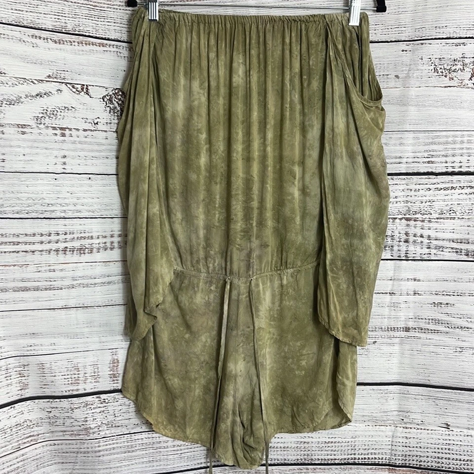 Mameluco Blue Life para mujer XS tie dye fuera del hombro Cover up Resort playa boho Foto 3 de 4