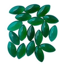  WHOLESALE NATURAL GREEN ONYX CABOCHON MARQUISE SHAPE LOOSE GEMSTONE