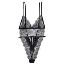 $50 VICTORIA'S SECRET VERY SEXY FLORAL LACE TEDDY LINGERIE BODYSUIT LARGE NWT