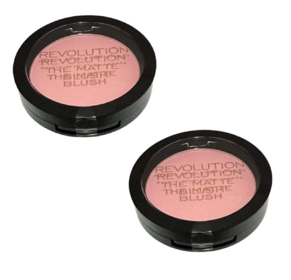 Pack of 2 Makeup Revolution Beauty The Matte Blush, Beloved - Image 4 of 4