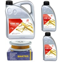 MotoröL Set MotoröL Febi SAE 10W-40 7 Liter + ÖLfilter FüR Mercedes 190 124 T1
