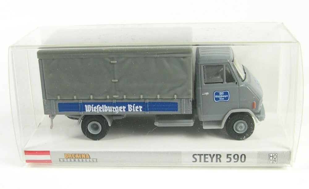 Steyr 590 with Beverage Body Wieselburger Beer (A) - 1:87 Brekina