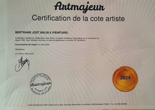 direct atelier de l'artiste B Jost Tableau acrylique 2021 , 40 x 30 cm . - Afbeelding 11 van 11