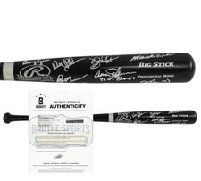 22 1986 Mets Alumni Signed Rawlings Black MLB Bat Mookie Wilson, Barry Lyons